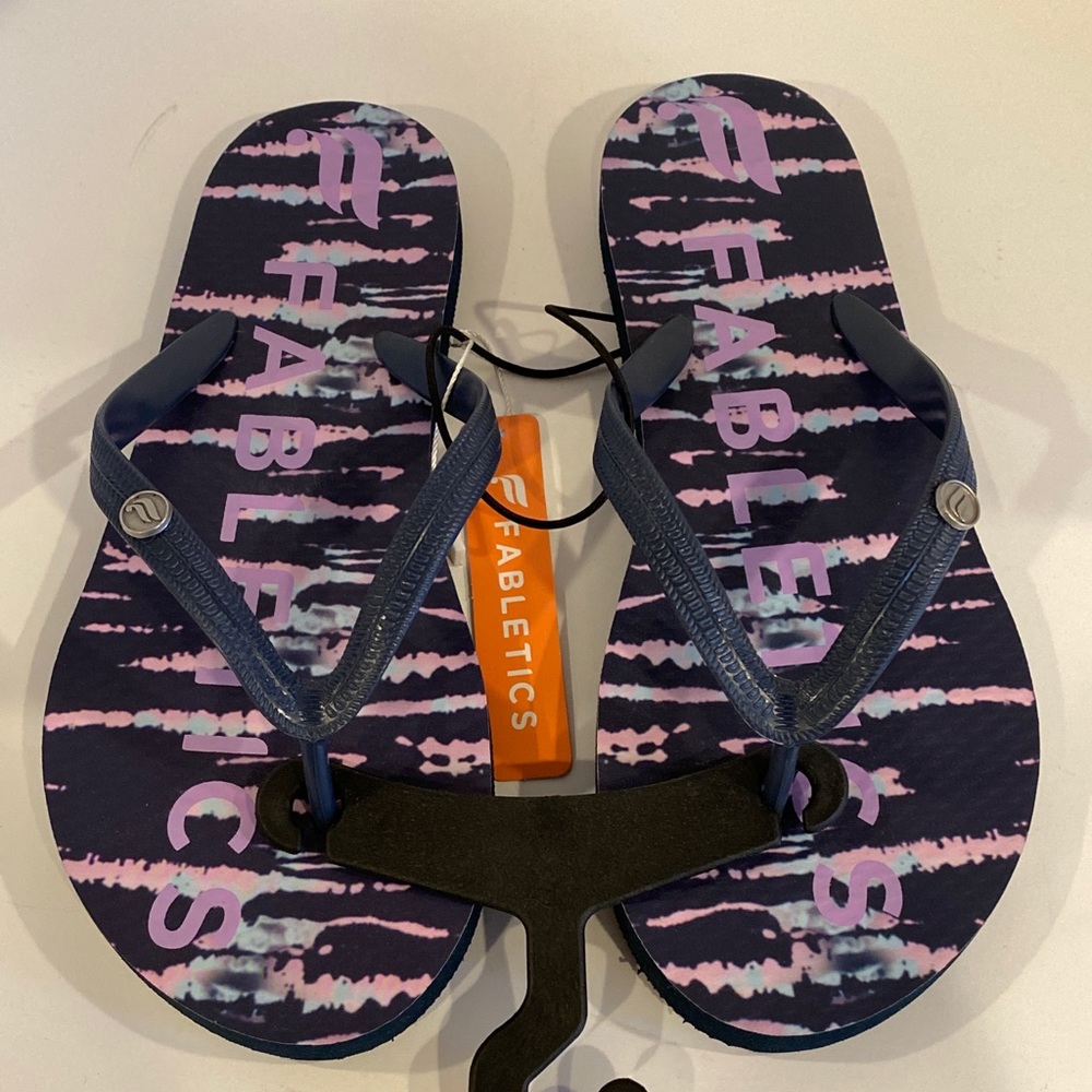 Fabletics Flip Flops Sandals SZ 8 Blue